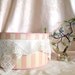 Vintage Pink Stripe Hat Box