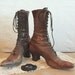 Antique Edwardian Leather Granny Boots