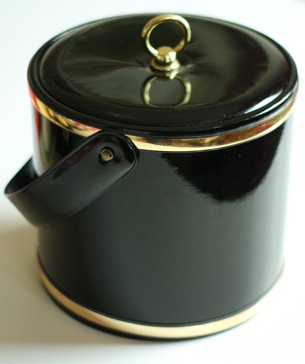 Vintage Vinyl Ice Bucket Briard by bettysvintagepearls