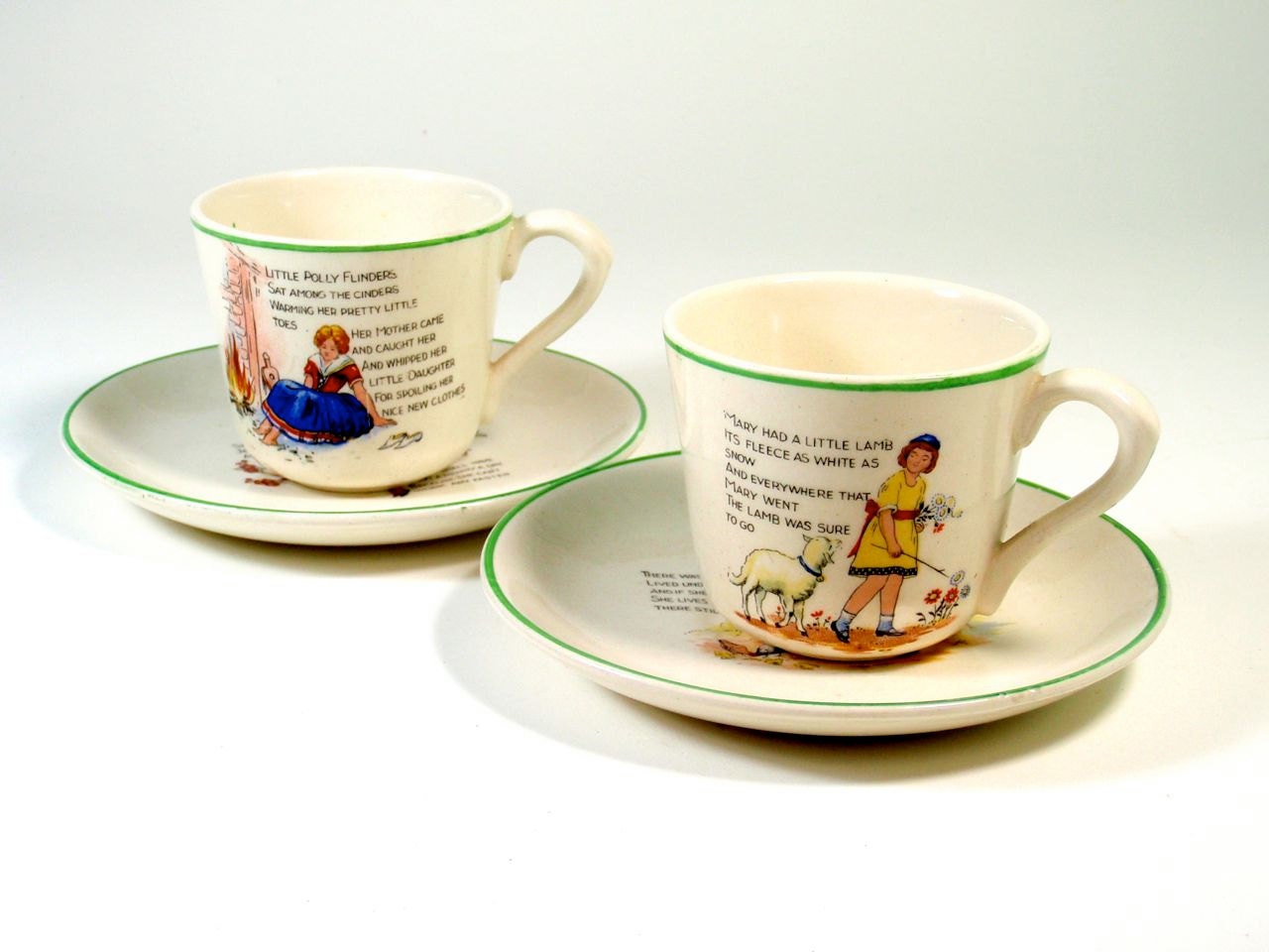 Nursery Rhyme Cups & Saucers - Set of Two