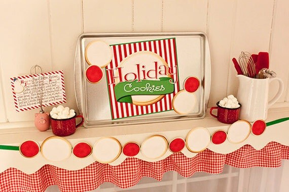 Christmas SUGAR COOKIE Collection - Printable Holiday Décor Il_570xn