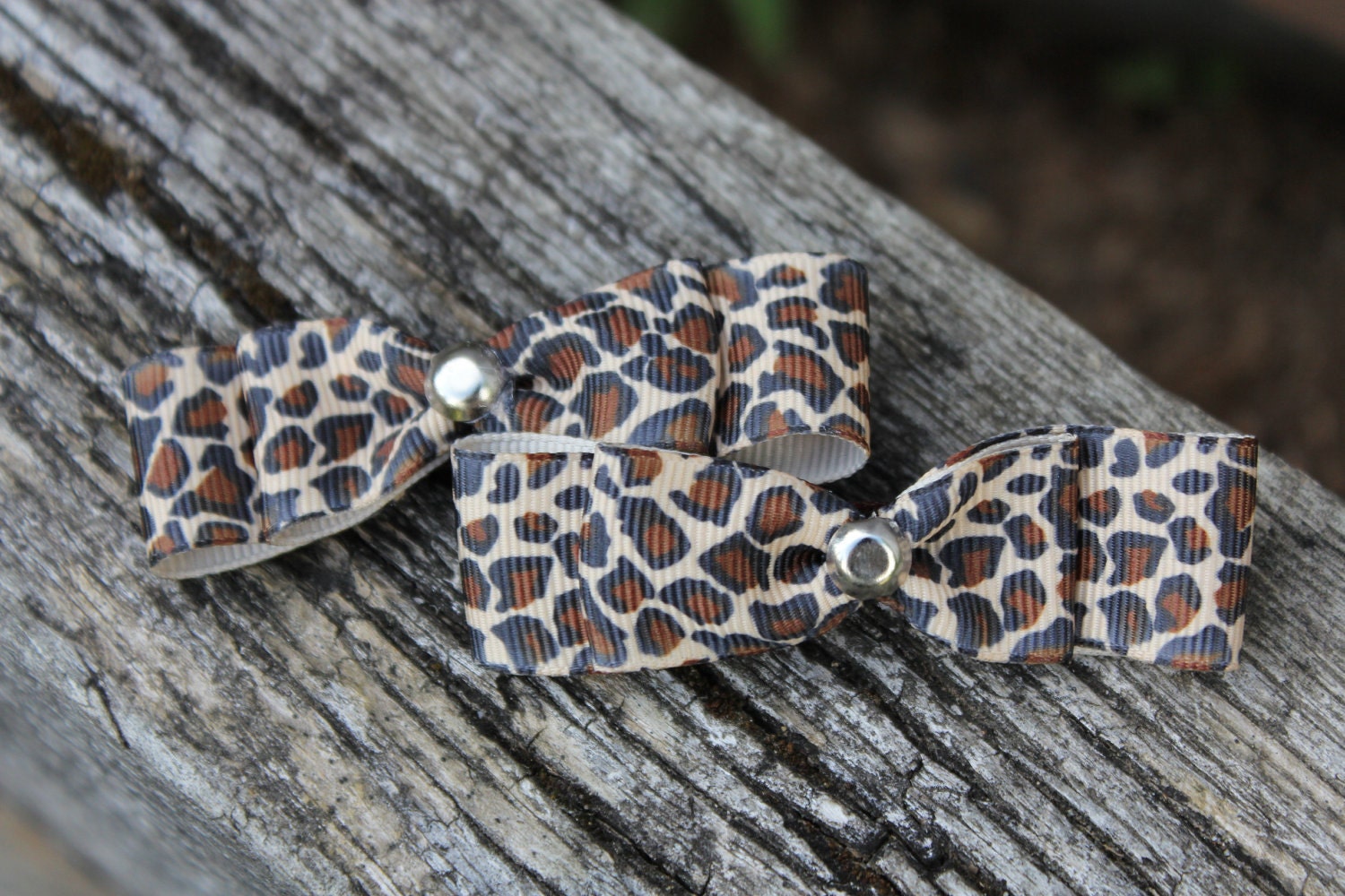 Peggy Sue - Set of Small Leopard Bow Clips
