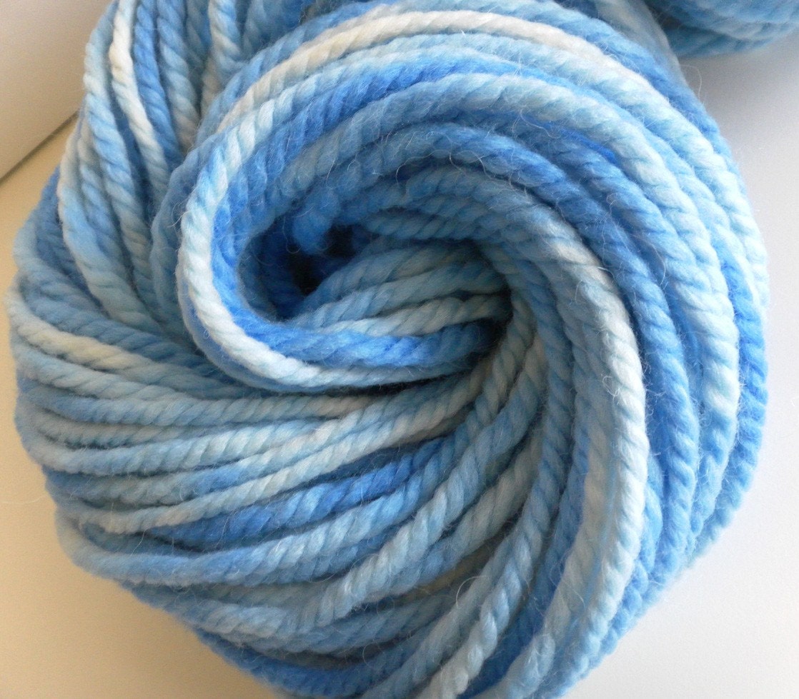 CLEARANCE  Hand Dyed Alpaca Merino Silk Super Bulky Yarn - 100 grams 60 yards