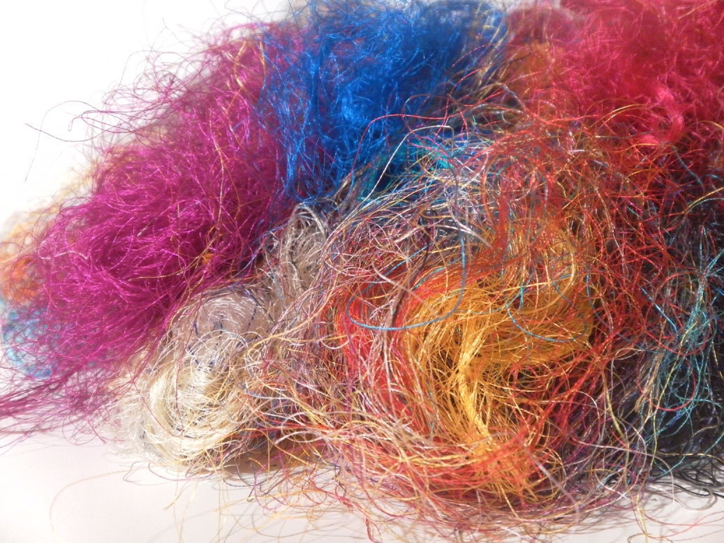 CLEARANCE Recycled Sari Silk Waste - 50 grams