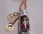 Tiny Crystal Time Bottle Pendant