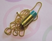 Turquoise Bullet Pendant Necklace