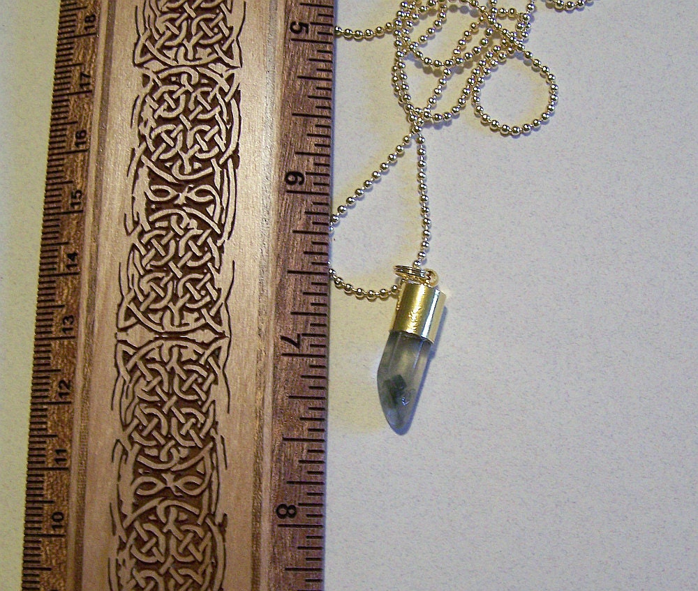 Green Phantom Quartz Crystal Necklace