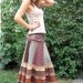 Eco long boho SKIRT, clothing, upcycled,  patchwork, repurposed jersey, brown mix, festival,size S/M, by Zasra