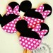 Custom Hot Pink Minnie Mouse Birthday Invitations Handmade by Lisa