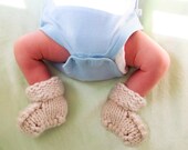 simple easy baby booties knitting pattern