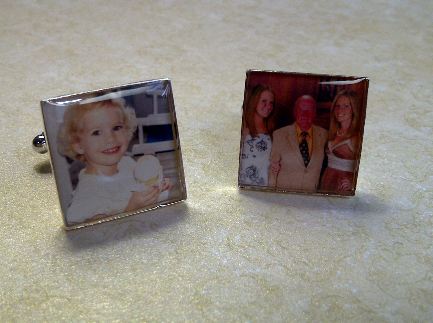 Wedding Father of the Bride Groom Personalized Photo Cufflinks