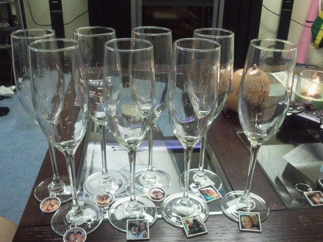 Wedding Favors - Personalized Wine Glass Charms