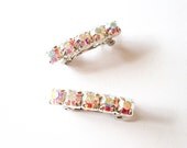 Swarovski Bridal Hair Clips - Swarovski Crystal Barrettes - Rhinestone Bridal Hair Clips Rhinestone Barrettes Rhinestone Wedding Hair Pieces