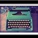 Typewriter, Fine Art Photography Print, Vintage Turquiose Aquamarine Remington 70s Retro