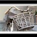 Bike Basket Photo, Bamboo Bicycle, Fine Art Photography Print, Vintage Earth Tones Neutral Colors