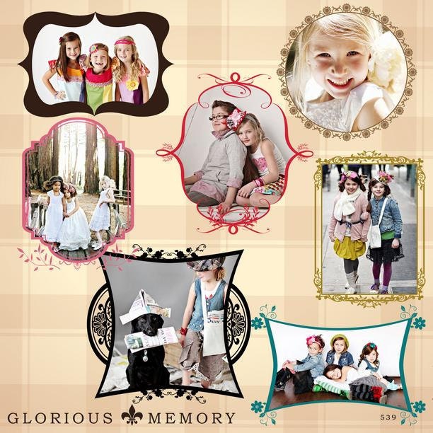 PSD Digital Picture Frames Blog Storyboard Embellishment - Photoshop Templates For Photographers - Adornments of Love - 539