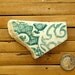 Large Green Double-Sided Sea Pottery Shard - Jewelry & Pendant Supplies (211)