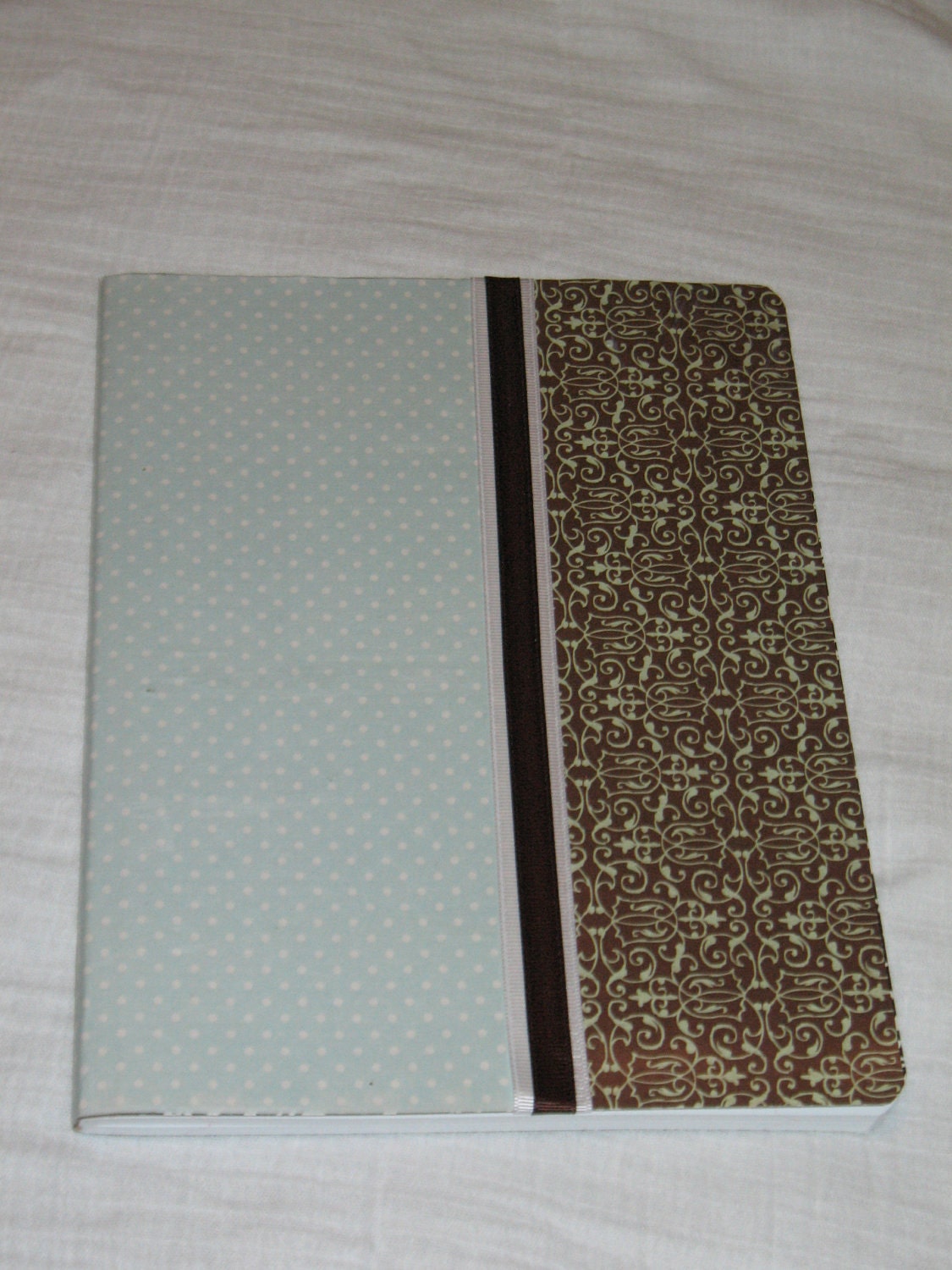 Paper Covered Composition Notebook/Journal with double ribbon detail