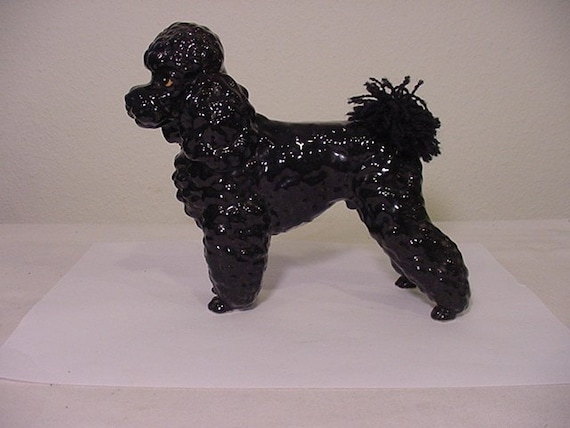 black standard poodle figurines