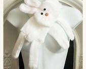 white bunny scarf cowl