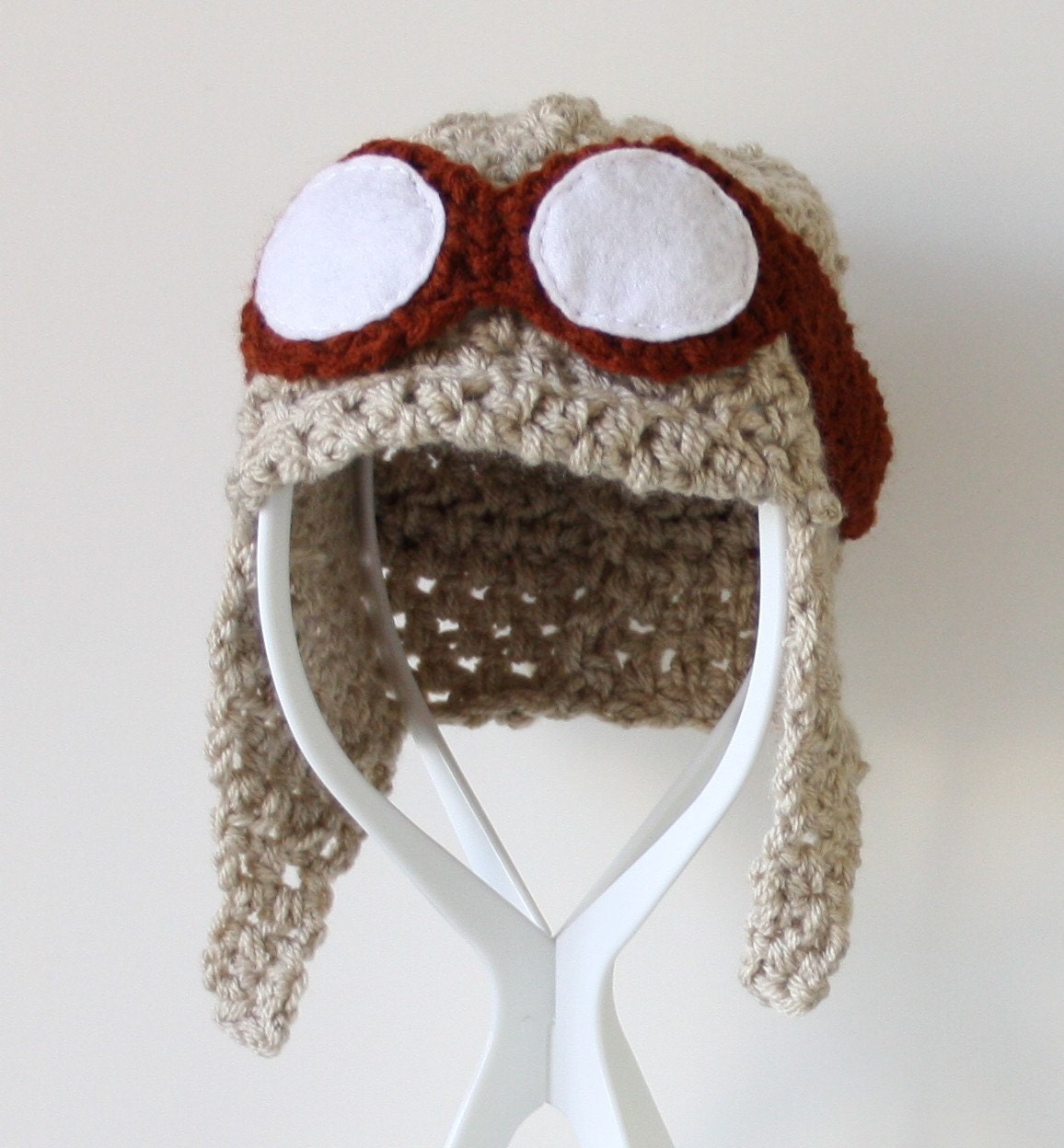 Original Aviator Hat and Goggles baby, toddler and child- Brown