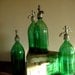 Vintage Green Seltzer Bottles purchsed in Europe, with original Spigot and straw