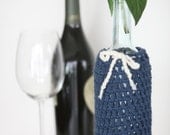 Wine Bottle Cozy in Indigo