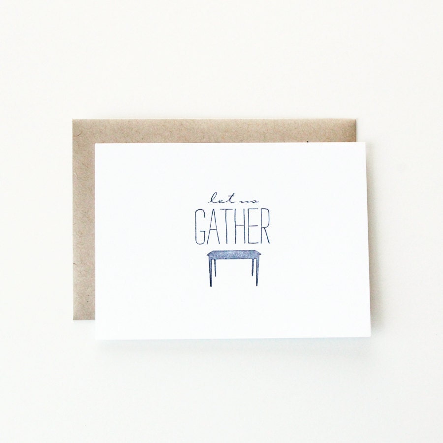 Let Us Gather Note Card