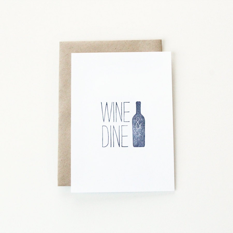 Wine & Dine Note Card