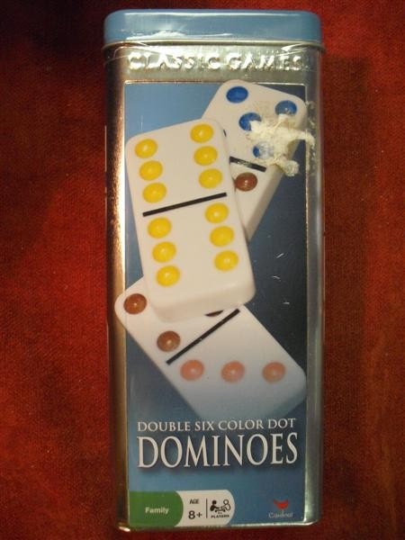 Dominoes Game Tiles - Brand new Set In Tin