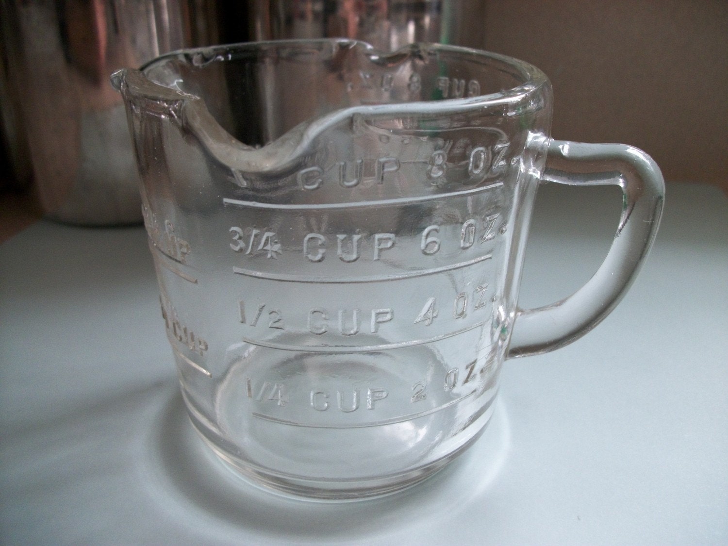 Vintage Cup Cup  Three One vintage Glass measuring cup Measuring thewildrecluse by