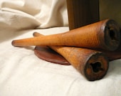 Set of 3 Large Vintage Wooden Spool Textile Bobbin Industrial Decor Rustic Decor