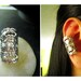 Ear cuff NO PIERCING--ox Antique sterling silver plated brass neo victorian earrings
