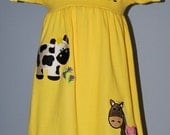 100 Percent Cotton Kint Summer Dress with Embroidery or Applique of Choice Many Colors to Choose From Sizes 3/6 mo thru 3T