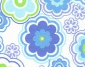 NEW Fabric Finders Cotton Twill Blue Floral