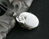 Original Custom initial,Sterling Silver Locket,Memory of Love,heart initial,two fall in love,anniversary,birthday,mother gift