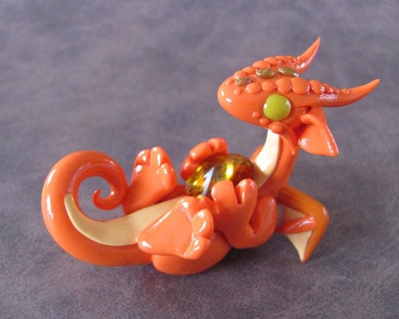 Topaz Orange Gem Dragon No. 7 - Made to Order