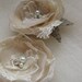 Lace wedding hairpiece accessories, Burlap Wedding, Bridal hair flower, vintage rustic, Ivory Beige Nude Cream, set 2 Double, bridesmaids