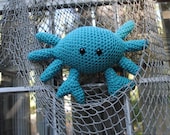 Woolie Blue Crab Hand Crocheted Plush
