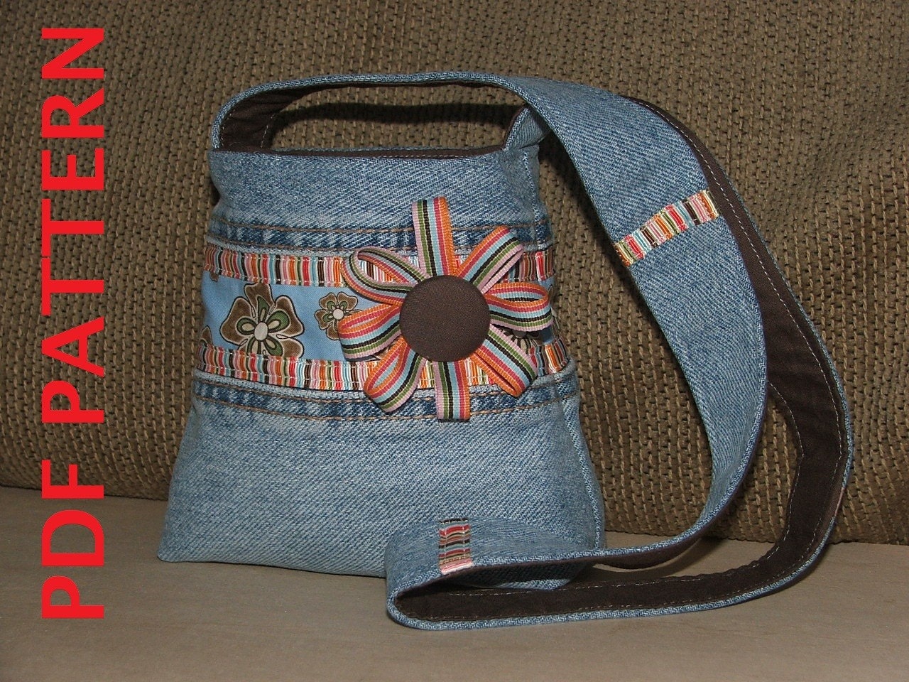 Child/Teen  Recycled  JeansPurse  PATTERN PDF