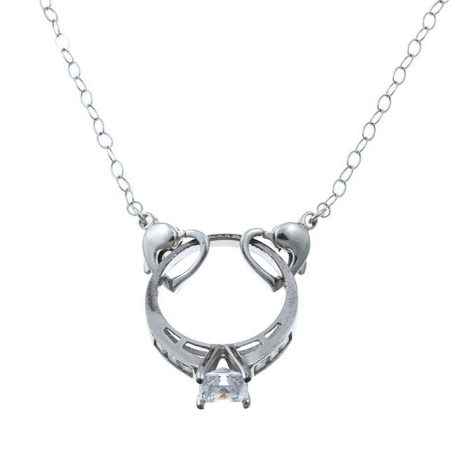 SALE Ring My Neck- The Lovebird, A maternity necklace that allows you to wear your ring when you can't wear it on your finger.