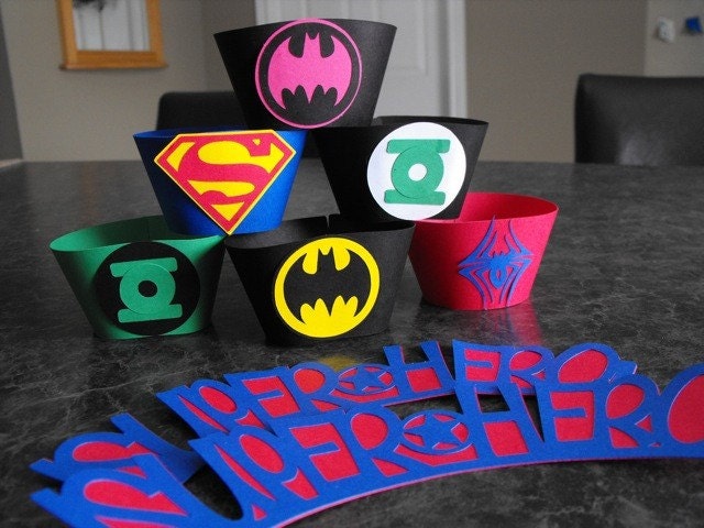 Batman Birthday Cupcake Wrappers