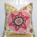 BOTH SIDES - Beautiful Decorative Pillow Cover - 20 x 20 - Floral - Pink - Red - Green - Blue - Plum