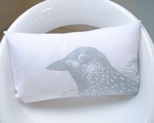 B. Poetic Pretty Bird Pillow Cover in White