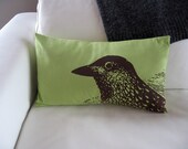Pretty Bird Pillow Cover in Apple Green