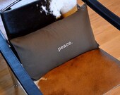 Peace Pillow Cover in Brown