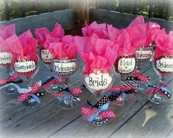 WEDDING PARTY Wine Glasses