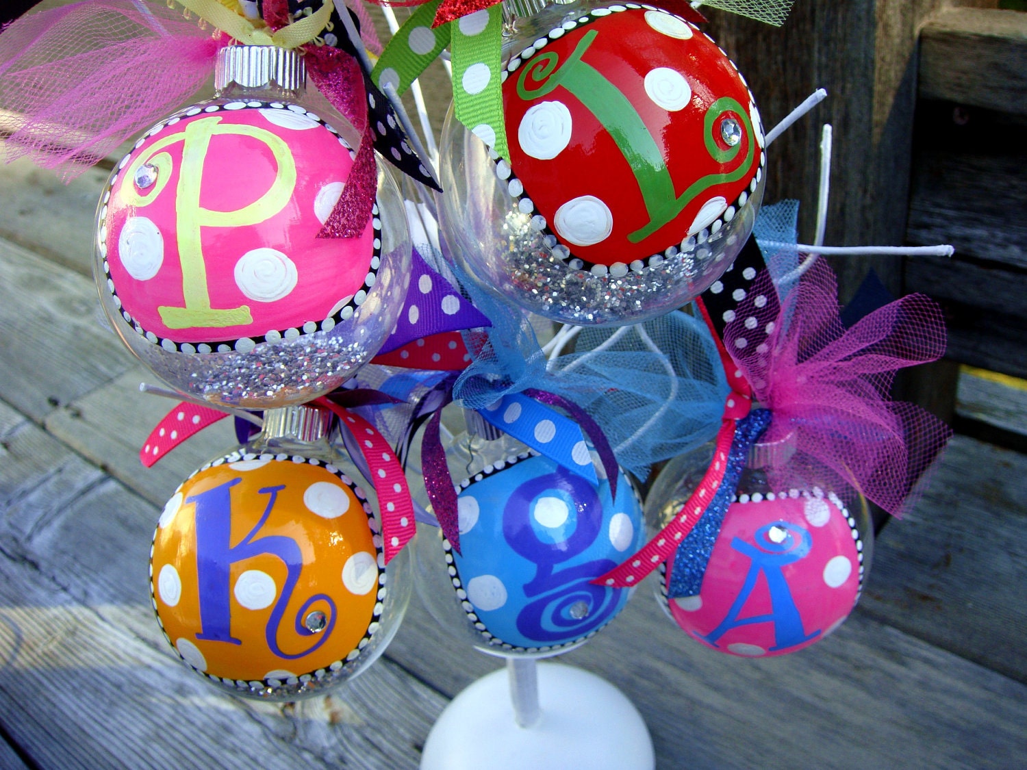 GLITTER Letter Ornaments