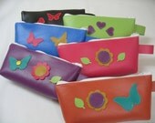 Pencil case vinyl bag with a zipper