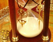 Hasta Amici Aeterni- Best Friends Mated Clock Hand Steampunk Pendant Set w Complimentary Starter Necklaces